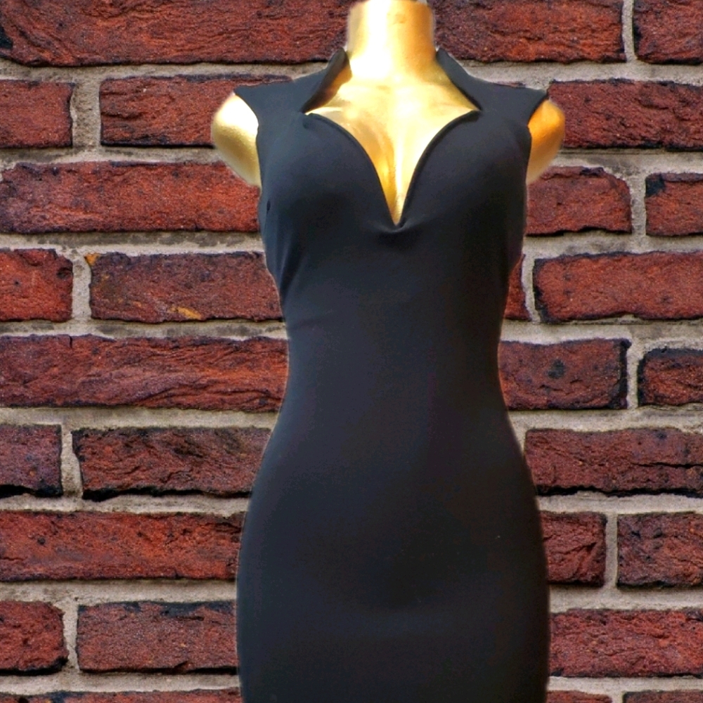 Black Princess Cut Midi